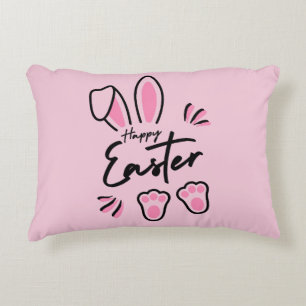 Happy Easter (Pink) Accent Pillow
