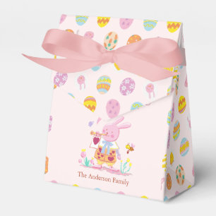 Happy Easter Pink Bunny Garden Egg Hunting Pink Favor Box