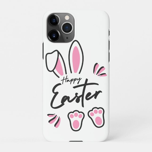 Happy Easter (Pink) iPhone Case (Back)