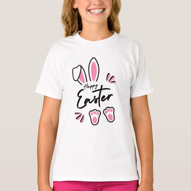 Happy Easter (Pink) T-Shirt (Front)