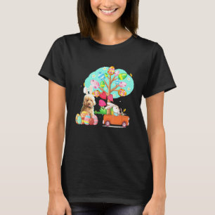 Happy Easter Poodle And Bunny Hunting Egg Tree Cos T-Shirt