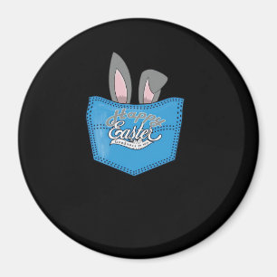 Happy Easter Pop Peeking Bunny Magnet