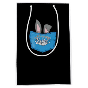 Happy Easter Pop Peeking Bunny Medium Gift Bag