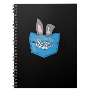 Happy Easter Pop Peeking Bunny Notebook