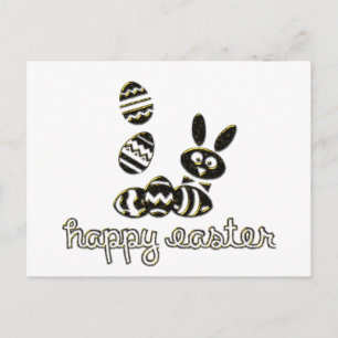 Happy Easter Postcard with Digital Embossed effect
