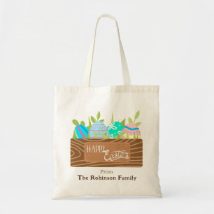 Happy Easter Pretty Egg Basket   Tote Bag