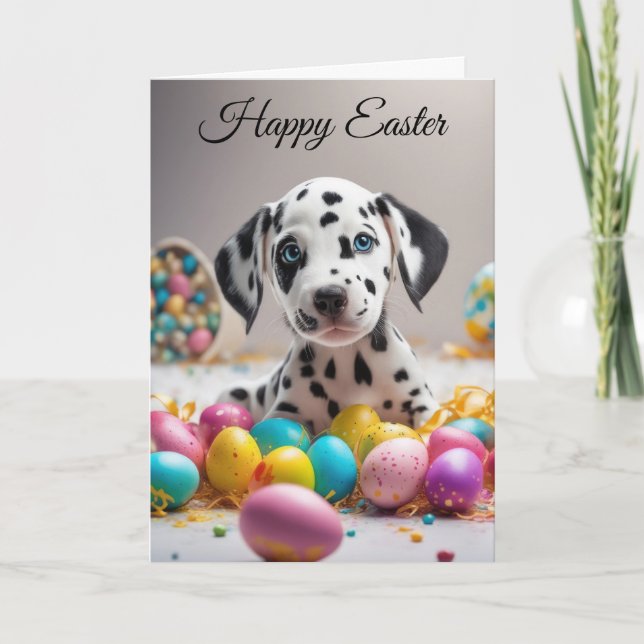Happy Easter puppy Holiday Card (Front)