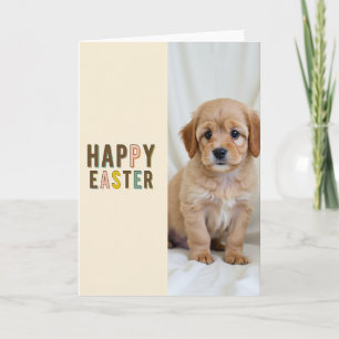 Happy Easter Puppy Photo Card