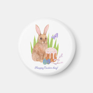 Happy Easter Rabbit Magnet