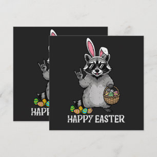 Happy Easter Raccoon Bunny