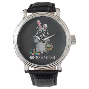 Happy Easter Raccoon Bunny Watch