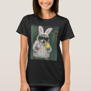 Happy easter raccoon egg basket funny easter men T-Shirt
