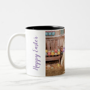 Happy Easter Ragdoll Kitten Two-Tone Coffee Mug