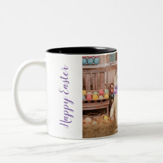 Happy Easter Ragdoll Kitten Two-Tone Coffee Mug