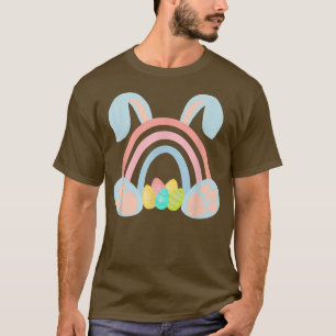 Happy Easter Rainbow Bunny Egg Easter Day Cute 69 T-Shirt