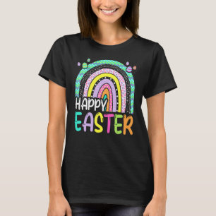 Happy Easter Rainbow Bunny Rabbit Egg Hunting Bask T-Shirt