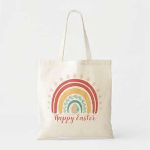 Happy Easter Rainbow Colourful Tote Bag