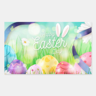 Happy Easter Rectangular Sticker