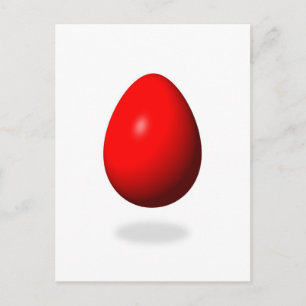 Happy Easter - Red Egg Holiday Postcard