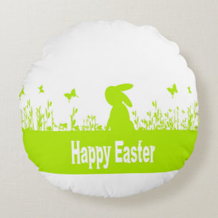 Happy Easter   Round Pillow