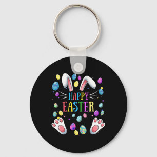 Happy Easter Sayings Bunny Gifts Egg Graphic Famil Keychain