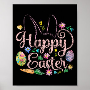 Happy Easter Sayings Egg Bunny 5  Poster