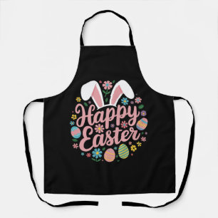 Happy Easter Sayings Egg Bunny Apron
