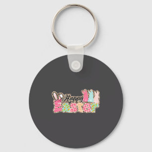 Happy Easter Sayings Egg Bunny Keychain
