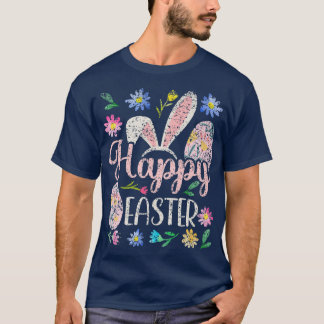 Happy Easter Sayings Egg Bunny  T-Shirt