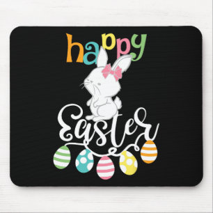 Happy Easter Sayings Egg Groovy Bunny Rabbit Kids Mouse Pad