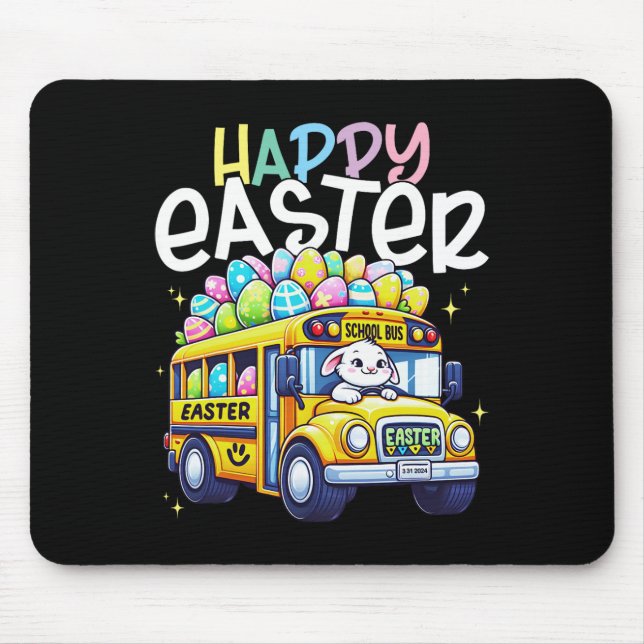 Happy Easter School Bus Driver Crew Eggs Easter Da Mouse Pad (Front)