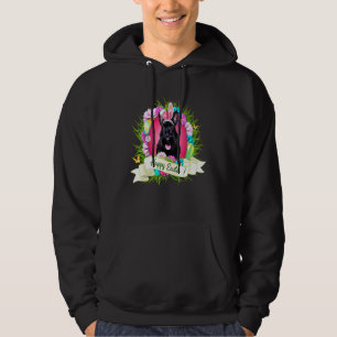Happy Easter Scottish Terrier Wearing Bunny Ear Eg Hoodie