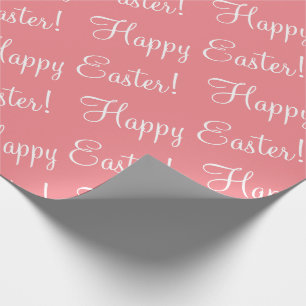 Happy Easter Script OranGe Spring Gift Wrapping Paper