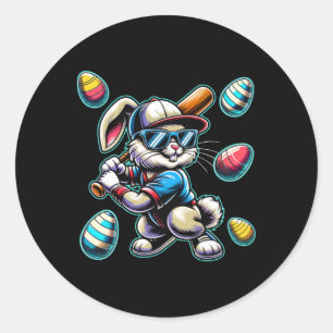 Happy Easter Sell Boys Easter Bunny Funny Easter S Classic Round Sticker