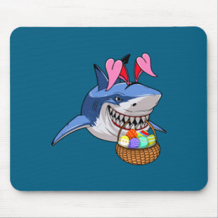 Happy Easter Shark Bunny With Easter Basket Boys G Mouse Pad