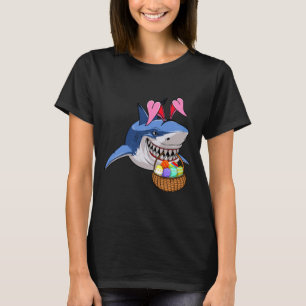 Happy Easter Shark Bunny With Easter Basket Boys G T-Shirt