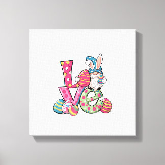 Happy Easter Shirt Gnome Easter Day Love Men Women Canvas Print