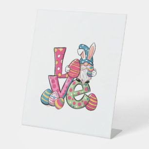 Happy Easter Shirt Gnome Easter Day Love Men Women Pedestal Sign