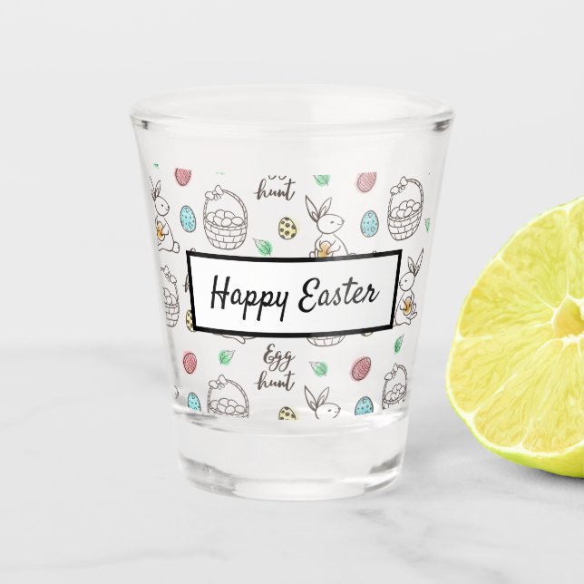 Happy Easter Shot Glass (Front)