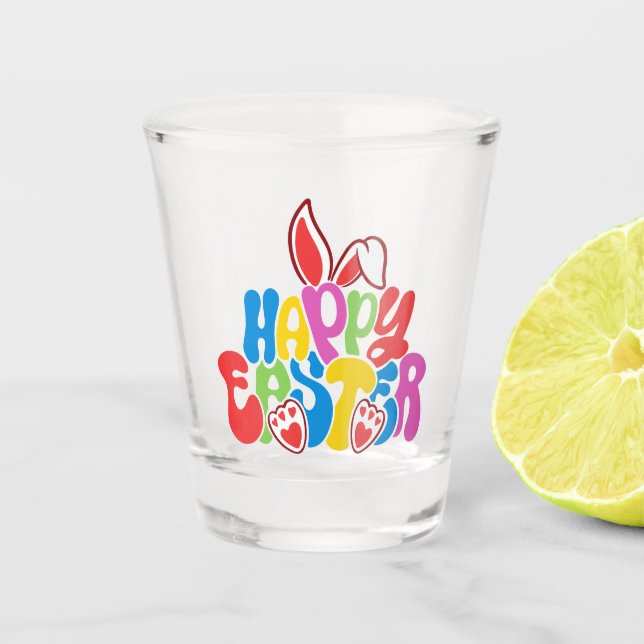 Happy Easter Shot Glass (Front)