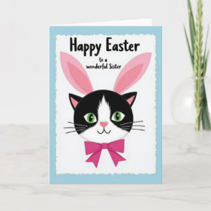 Happy Easter Sister Cat Card