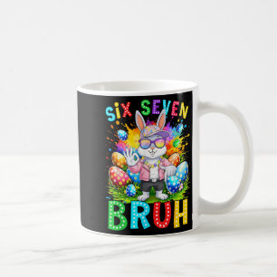 Happy Easter Six Seven Bruh Meme Bunny Rabbit Boy Coffee Mug