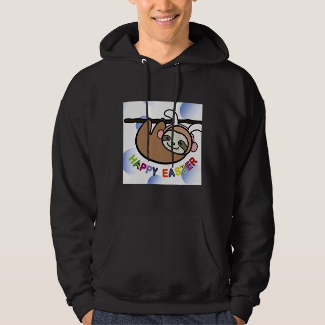 Happy Easter Sloth Hoodie (Front)
