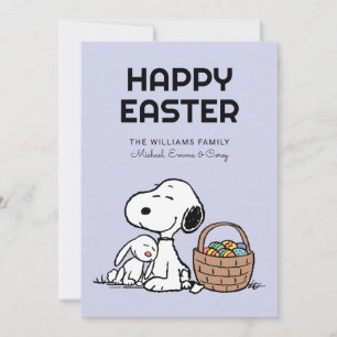 Happy Easter Snoopy & The Easter Bunny Holiday Card