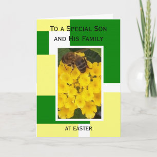 Happy Easter Son And Daughter-in-Law Card Bee