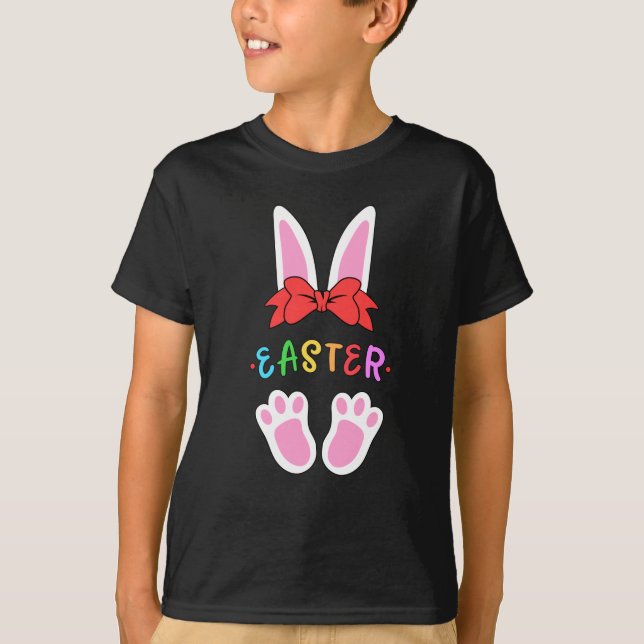 Happy Easter Spring Bunny Easter Egg Funny Gift T-Shirt (Front)