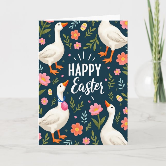 Happy Easter Spring Scene Card (Front)