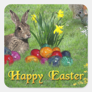 Happy Easter Square Sticker