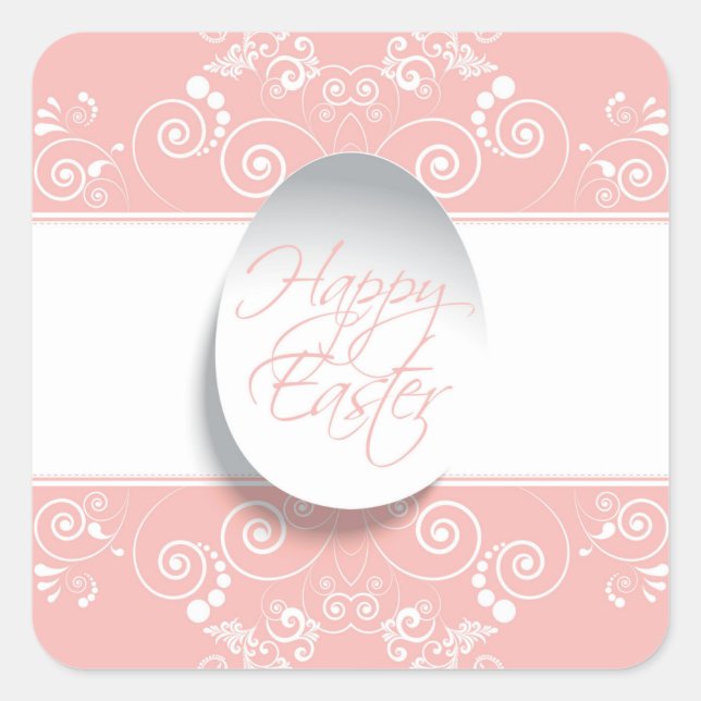 Happy Easter  Square Sticker (Front)