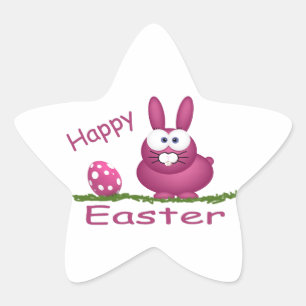 Happy Easter Star Sticker